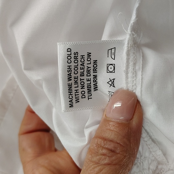 Live 4 Truth Blouse Size Medium White Front Tie Puff Short Sleeve - Picture 5 of 6